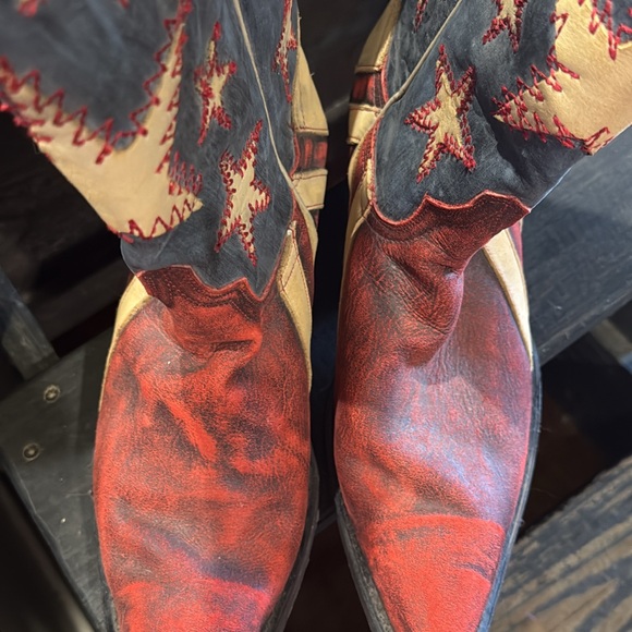 Red and Blue Star Ankle Boots - Picture 2 of 2